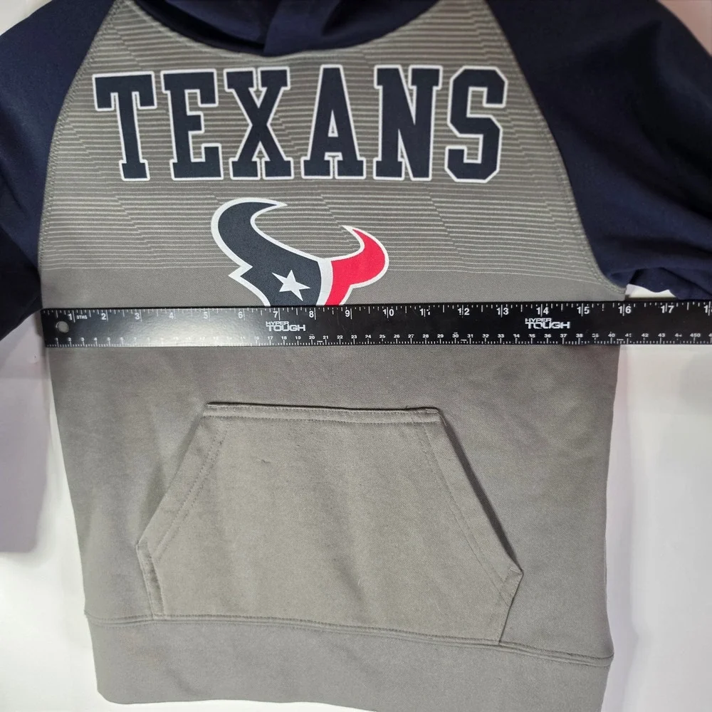 NFL Team Apparel Houston Texans Youth Hoodie Sweatshirt Gray Navy Size 6/7